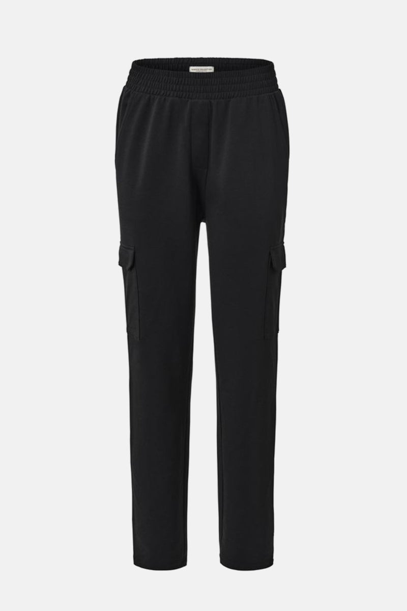 Tchibo Women Regular Fit Plain Jogger Pants, Black - Image 2