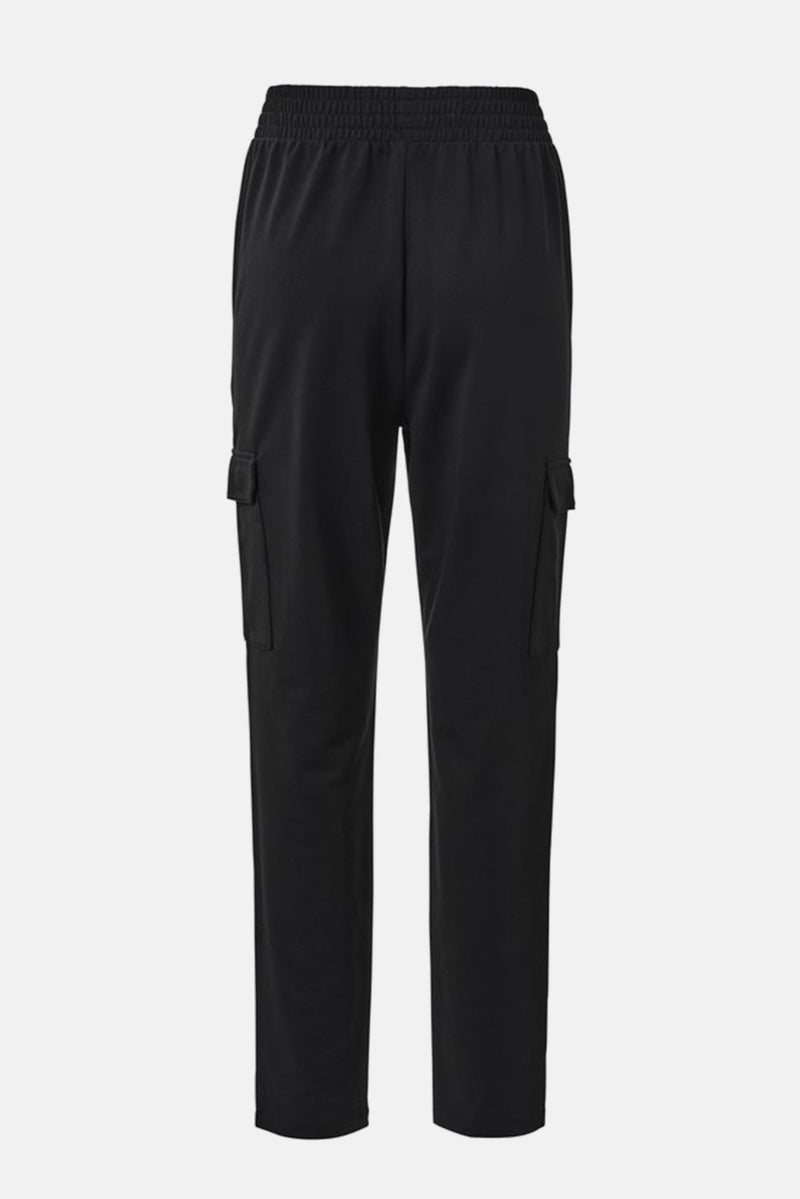 Tchibo Women Regular Fit Plain Jogger Pants, Black - Image 3