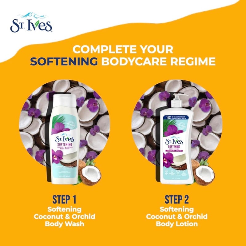 ST. Ives Softening Coconut And Orchid Body Lotion 621ml - Image 2