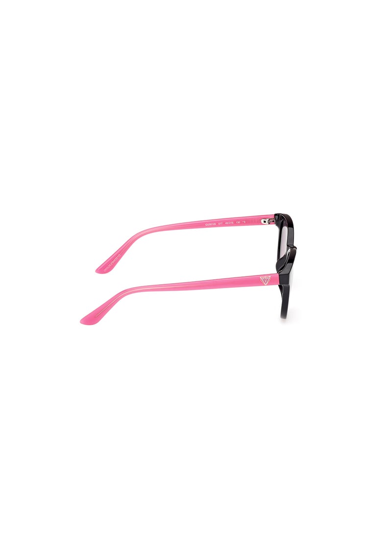 GUESS - Girls UV Protection Cat Eye Shape Sunglasses - GU0012601T49 - Lens Size: 49 Mm - Shiny Black - Image 1