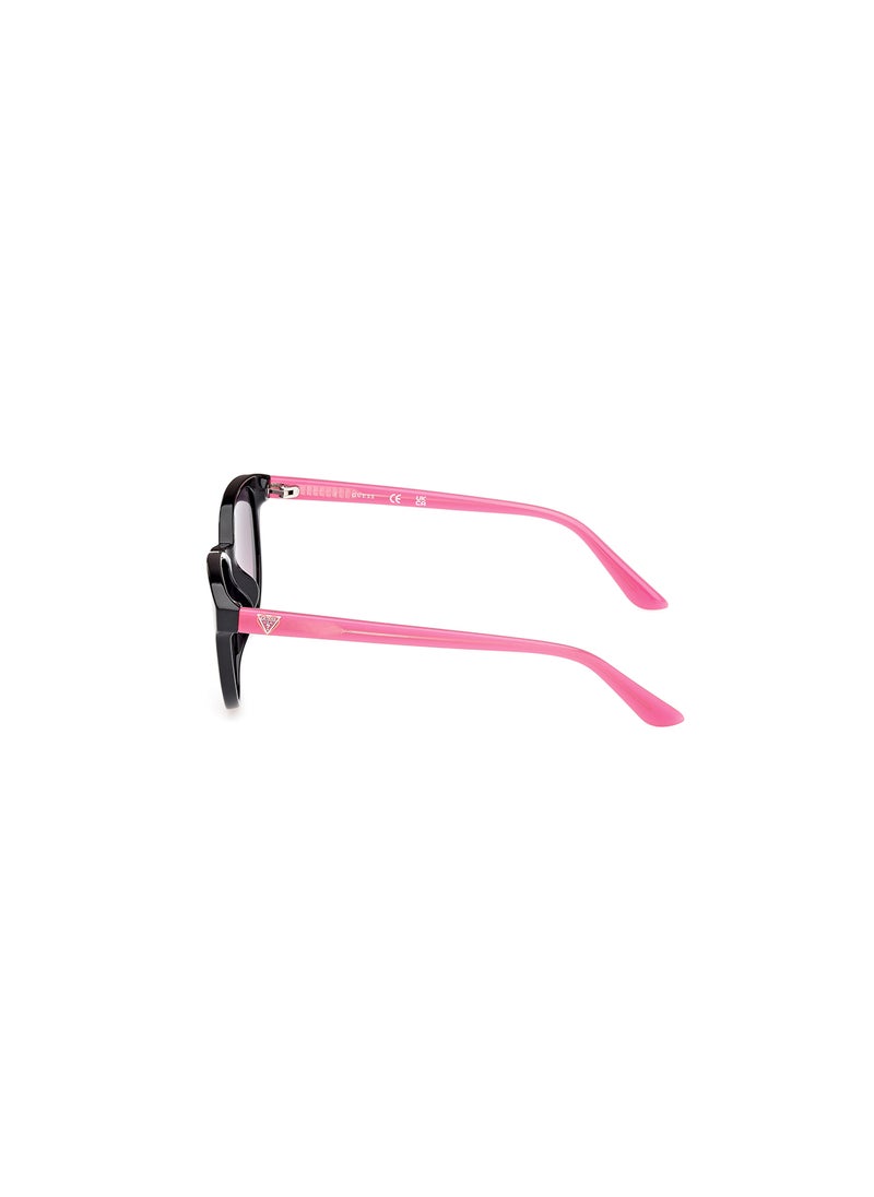 GUESS - Girls UV Protection Cat Eye Shape Sunglasses - GU0012601T49 - Lens Size: 49 Mm - Shiny Black - Image 1