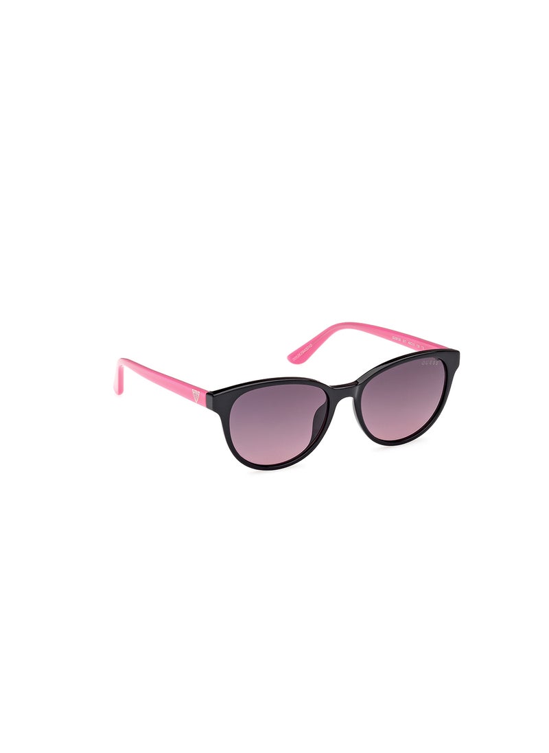 GUESS - Girls UV Protection Cat Eye Shape Sunglasses - GU0012601T49 - Lens Size: 49 Mm - Shiny Black - Image 1