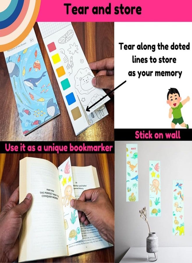 SNAPTRON DIY Return Gifts for Kids Birthday - 24Pcs Water Paint Book with Brush, Return Gifts for Kids, Coloring Books with Water Paint Color in Each Sheet, DIY Drawing Book, Best Return Gifts - Image 2