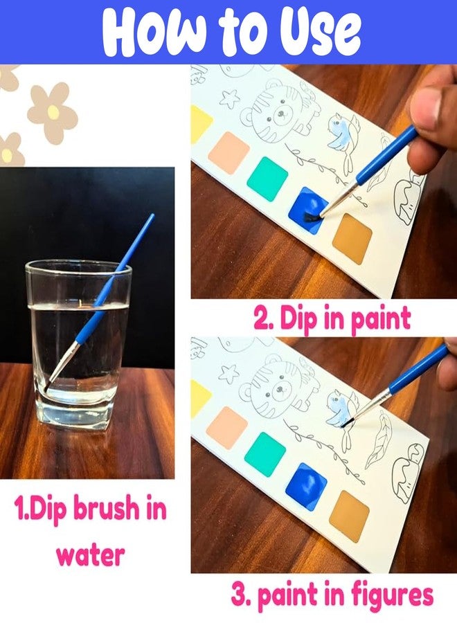 SNAPTRON DIY Return Gifts for Kids Birthday - 24Pcs Water Paint Book with Brush, Return Gifts for Kids, Coloring Books with Water Paint Color in Each Sheet, DIY Drawing Book, Best Return Gifts - Image 4