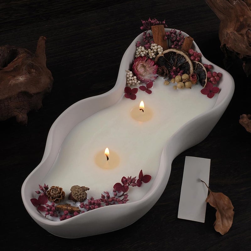 FirstTry Vessel Candle Mold I Flowing Boat Shape Silicone Concrete Jar Mould I Irregular Bowl Resin Molds for DIY Handmade Art Crafts Jewelry Storage Tray Ring Trinket Container Box Home Table Décor - Image 4