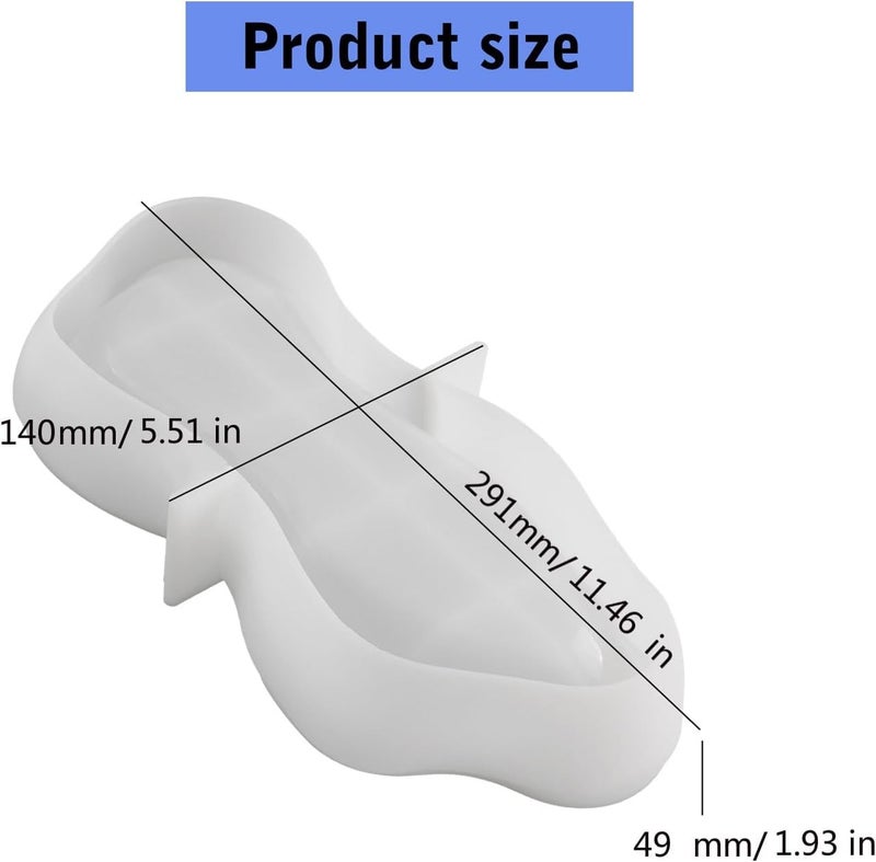FirstTry Vessel Candle Mold I Flowing Boat Shape Silicone Concrete Jar Mould I Irregular Bowl Resin Molds for DIY Handmade Art Crafts Jewelry Storage Tray Ring Trinket Container Box Home Table Décor - Image 2
