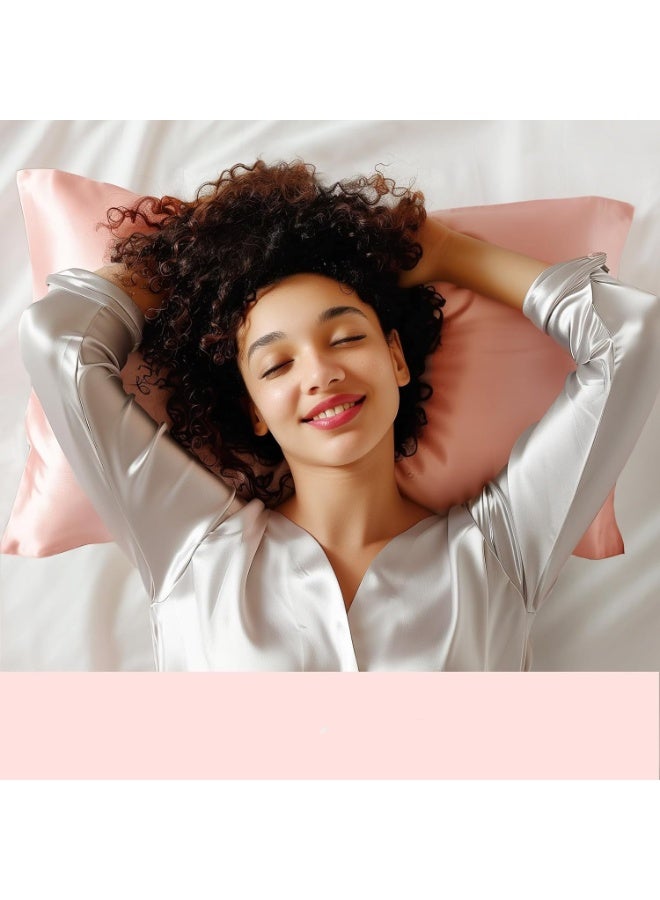 VIUAUAX Satin Pillowcase for Hair and Skin, Queen Pillow Cases Set of 2 Pack, Super Soft Silky Coral Pillow Case with Envelope Closure (51x75 cm) - Image 2