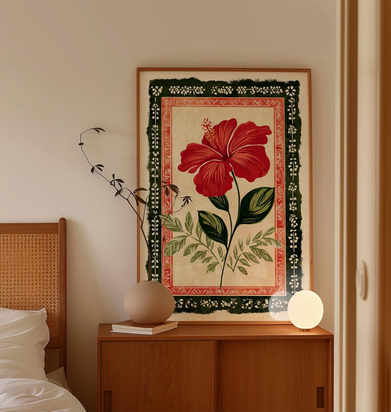 TNESSENTIAL Hibiscus Flower Poster, Vintage Botanical Illustration Print - Image 5
