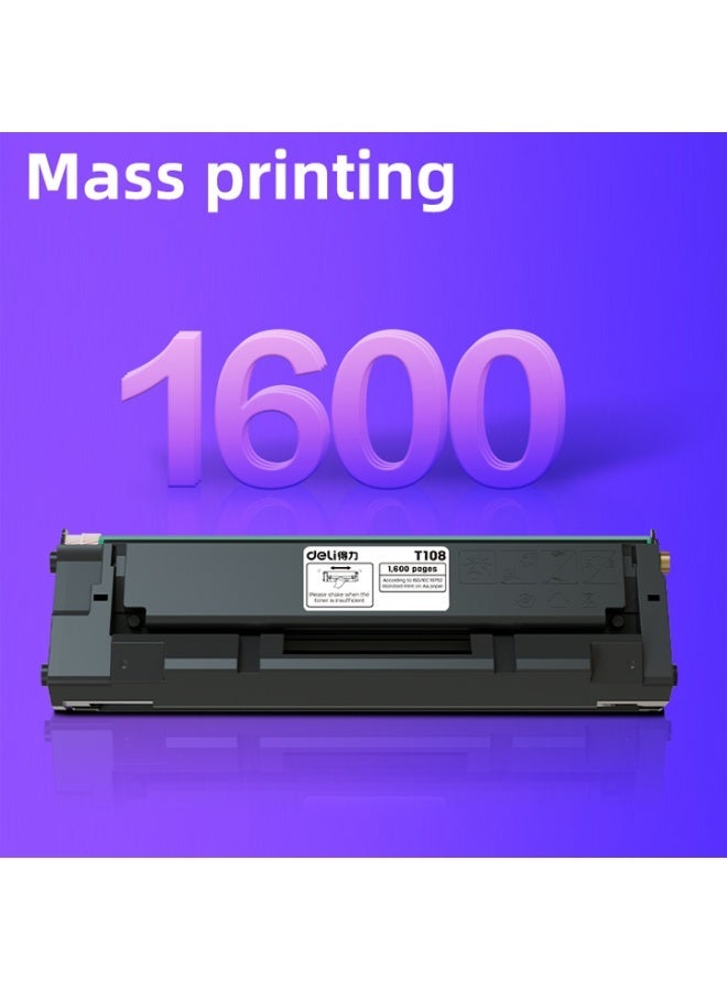 Deli T108 Laser Printer Toner Cartridge Compatible with P1820W & M1820W 1600 Pages High Yield Black Toner Smooth Clear Printing Premium Drum Core Sharp Text Office & Home Printer Replacement Cartridge Color Carton Packing - Image 5