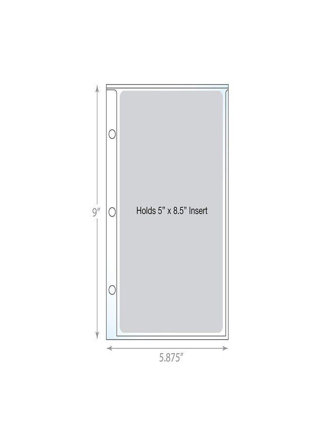 EnvyPak Mini Binder Page Protector - Holds 5 x 8.5 Inch Sheets - 3 Hole Punched - Pack of 20 Protectors - Image 2