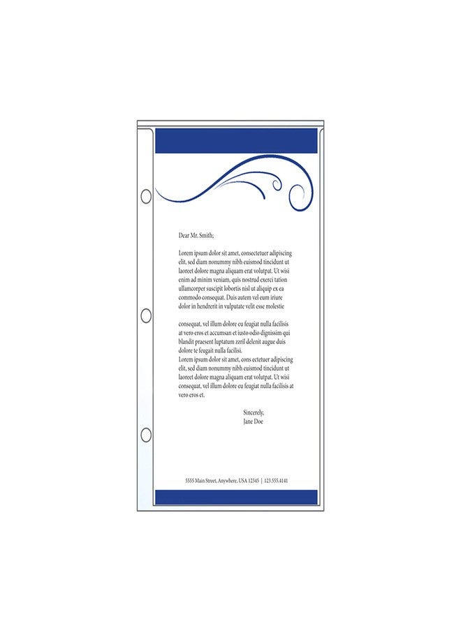 EnvyPak Mini Binder Page Protector - Holds 5 x 8.5 Inch Sheets - 3 Hole Punched - Pack of 20 Protectors - Image 3
