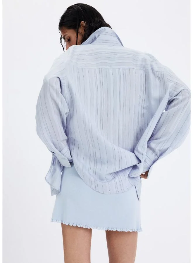 Mango Oversize Striped Shirt