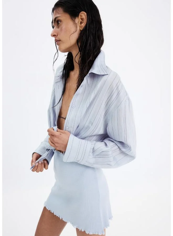 Mango Oversize Striped Shirt