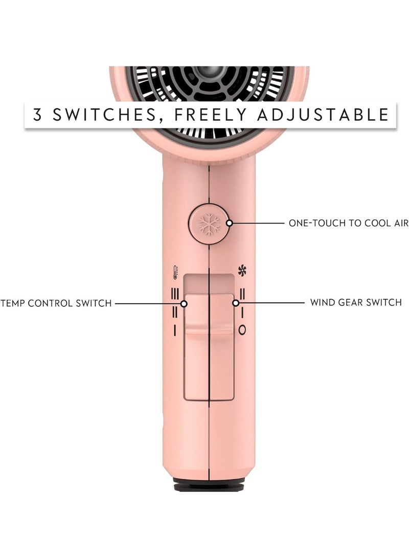 AINA Hair Dryer with Diffuser, Blow Dryer for Women | Advanced Ionic Technology, Ceramic Coating | Cold Shot Features Turbo Heat for Fast Drying and Shine 230V/BS Plug - Image 4