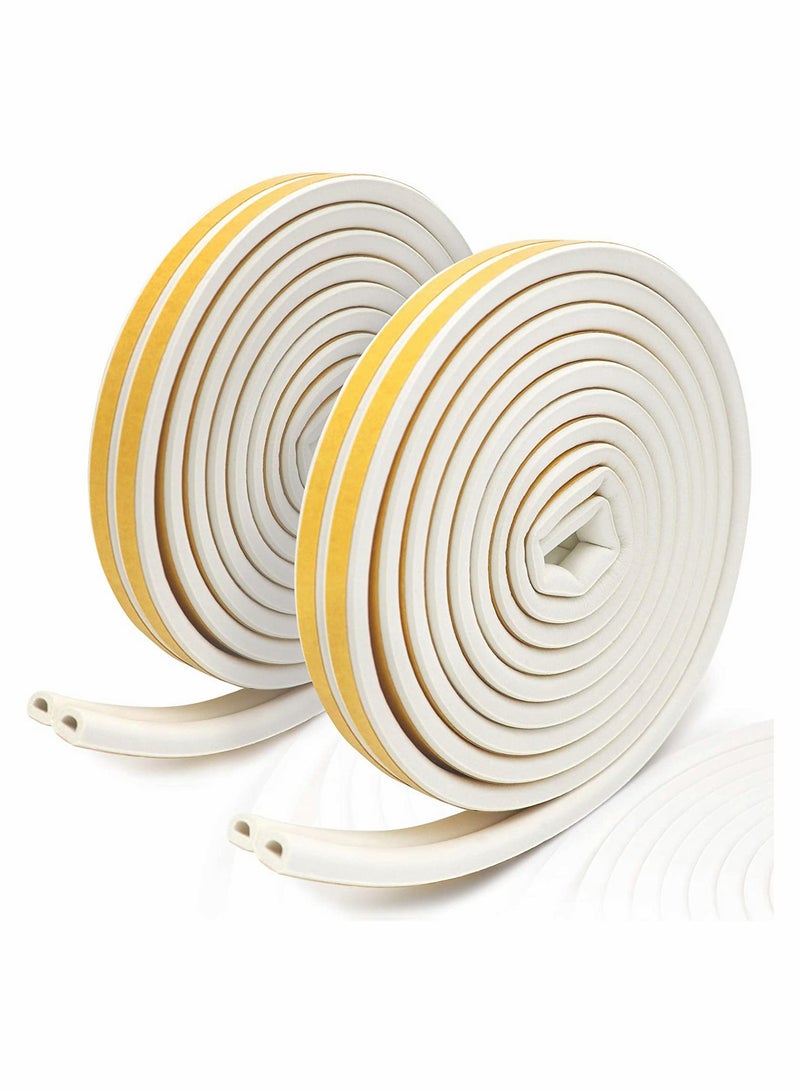 Excefore 2 Pack D-type Self-Adhesive Foam Strip For Door Window, Total 10M - Image 1