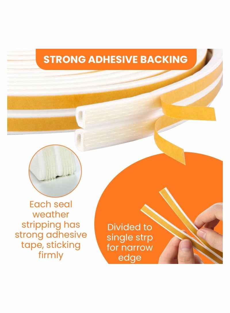 Excefore 2 Pack D-type Self-Adhesive Foam Strip For Door Window, Total 10M - Image 5