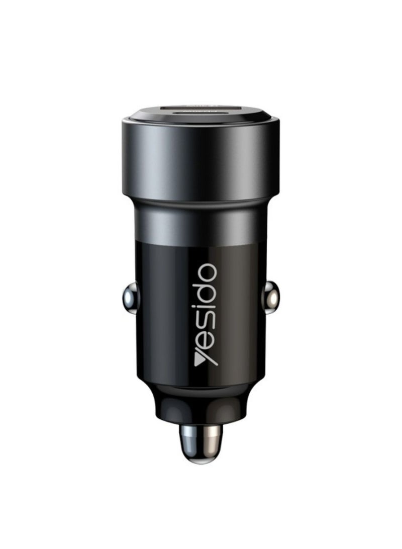 Yesido Y54 60W Fast Charging Car Charger | With TC to IP cable car cigarette lighting port charger adapter - Image 1