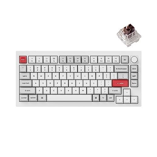 Keychron Q1 Pro Wireless Custom Mechanical Keyboard, QMK/VIA Programmable Full Aluminum 75% Layout Bluetooth/Wired RGB with Hot-swappable Keychron K Pro Brown Switch Compatible with Mac Windows Linux - Image 1