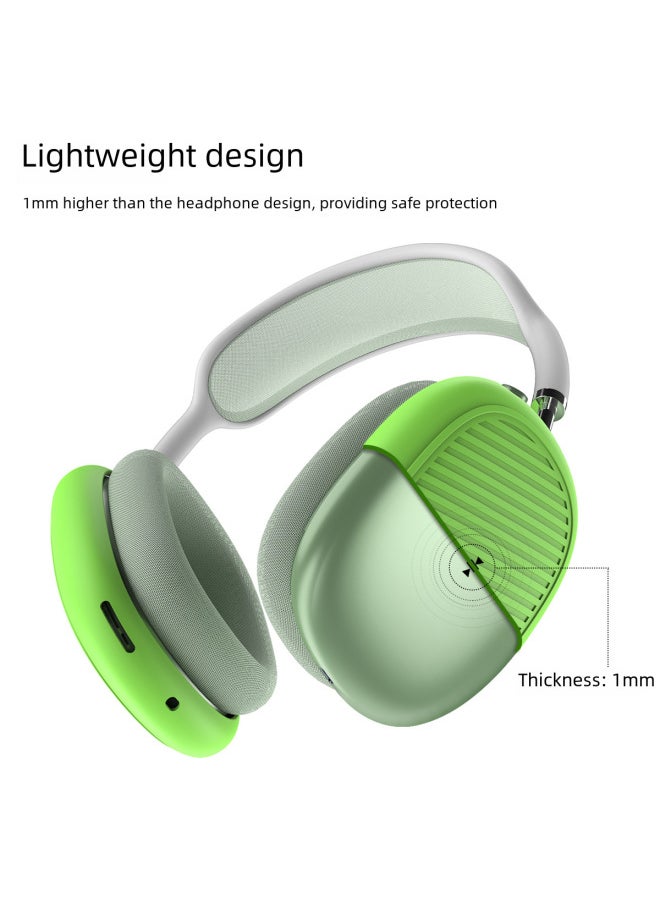 Generic - Suitable For AirPods Max Headset Silicone Case For Apple Headset Bluetooth Headset Anti-scratch Protective Case In Stock-Color:T2 Black Pair-Applicable Model:AirPods Max - Image 1