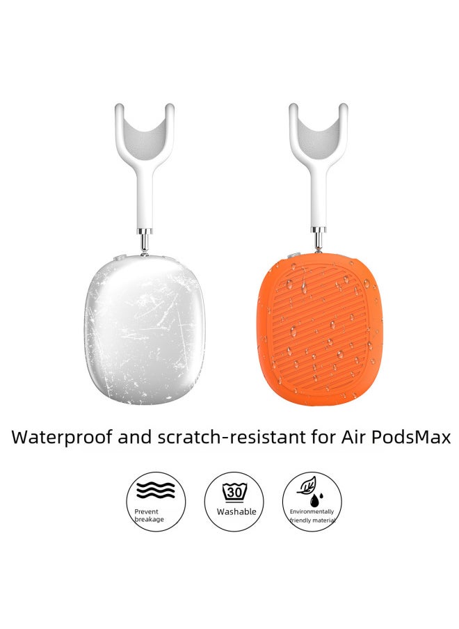 Generic - Suitable For AirPods Max Headset Silicone Case For Apple Headset Bluetooth Headset Anti-scratch Protective Case In Stock-Color:T2 Black Pair-Applicable Model:AirPods Max - Image 1