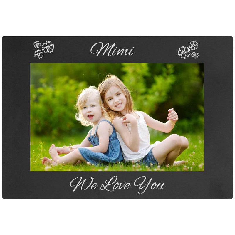 إطار صورة عائلي معلق من الألمنيوم المؤكسد المنقوش ميمي نحن نحبك من CustomGiftsNow