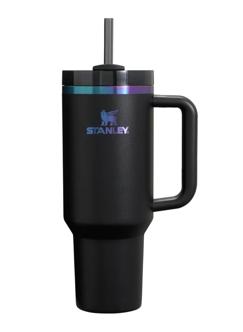 Stanley Quencher H2.0 FlowState 40oz Stainless Steel Vacuum Insulated Tumbler with Handle & Reusable Straw – Travel Mug for Hot & Cold Drinks – Black - Image 2