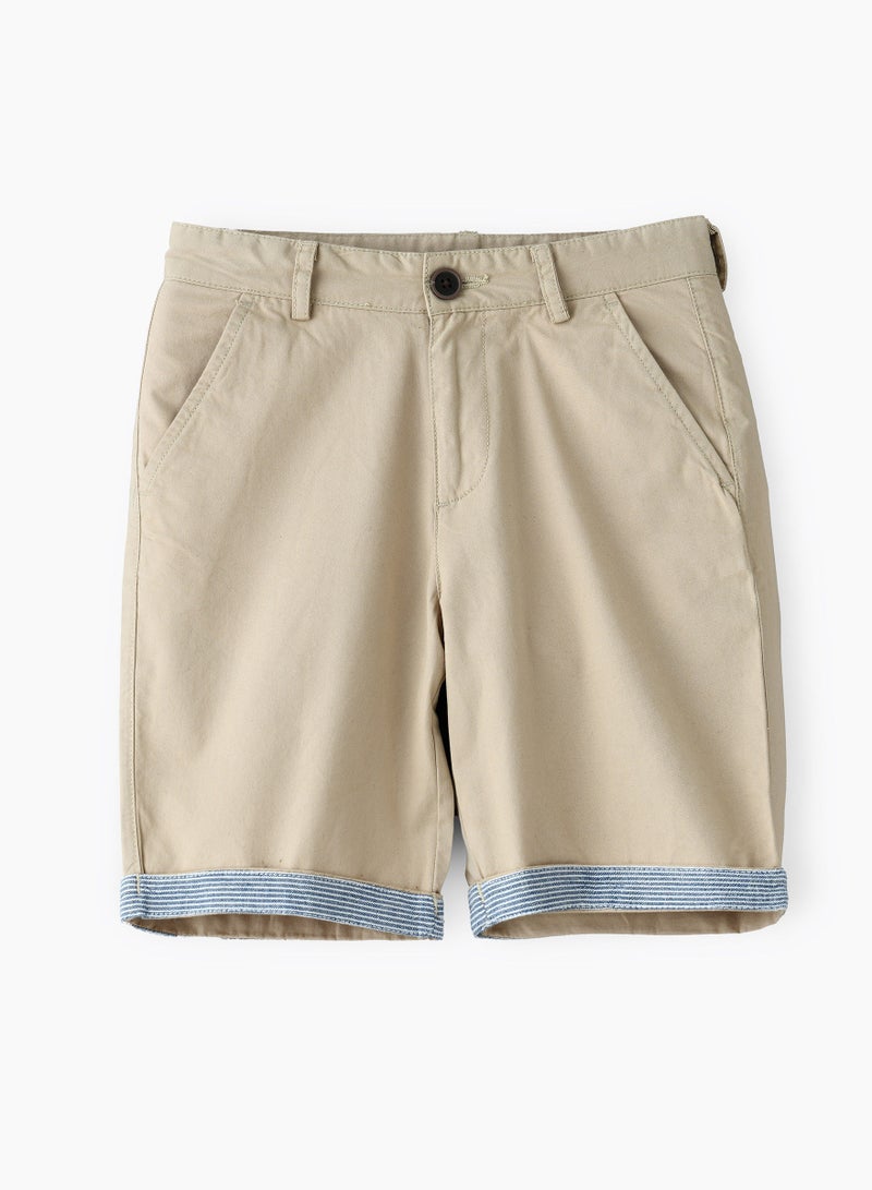 JAM Woven shorts with print fabric at bottom fold - Image 1