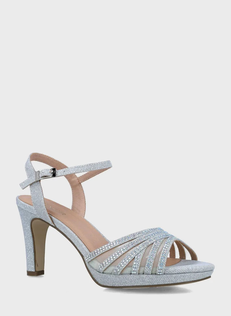 MENBUR Ankle Strap Heel Sandals