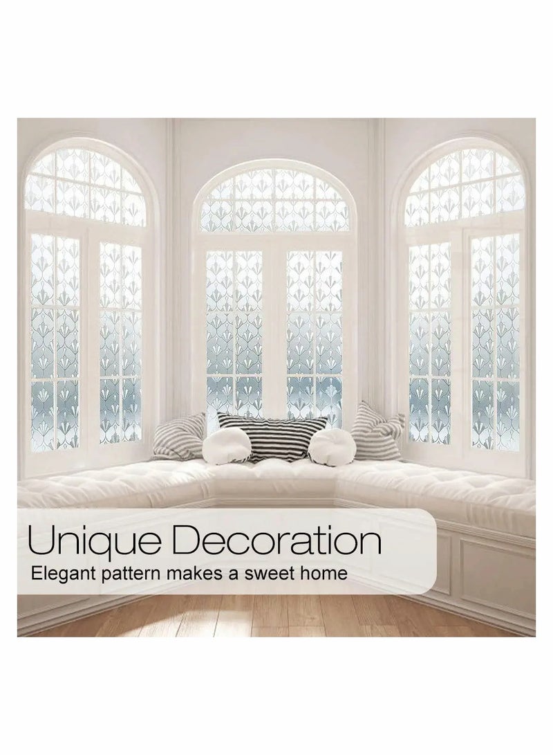 KASTWAVE Privacy Window Film, Non Adhesive Frosted Glass Film Sun Blocking Window Sticker Self Static Cling Decorative Glass Film for Home Kitchen Living Room, Removable, Reusable, Anti UV (15.7 x 78.7 Inch) - Image 4