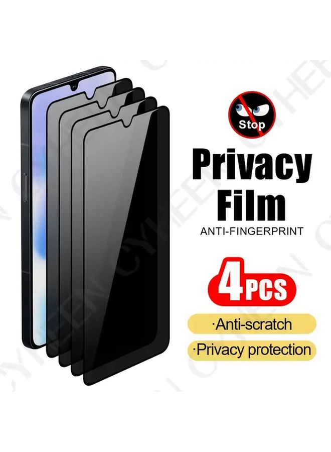 4 Anti Peep Tempered Glass Screen Protectors for Samsung Galaxy A15 5G Full Screen Protection Drop Resistant Compatible with A16 A06 A05 A15 4G A25 A35 A55 A04 A14 4G A34 A54 5G A04E A14 5G A15 5G A05S - Image 1