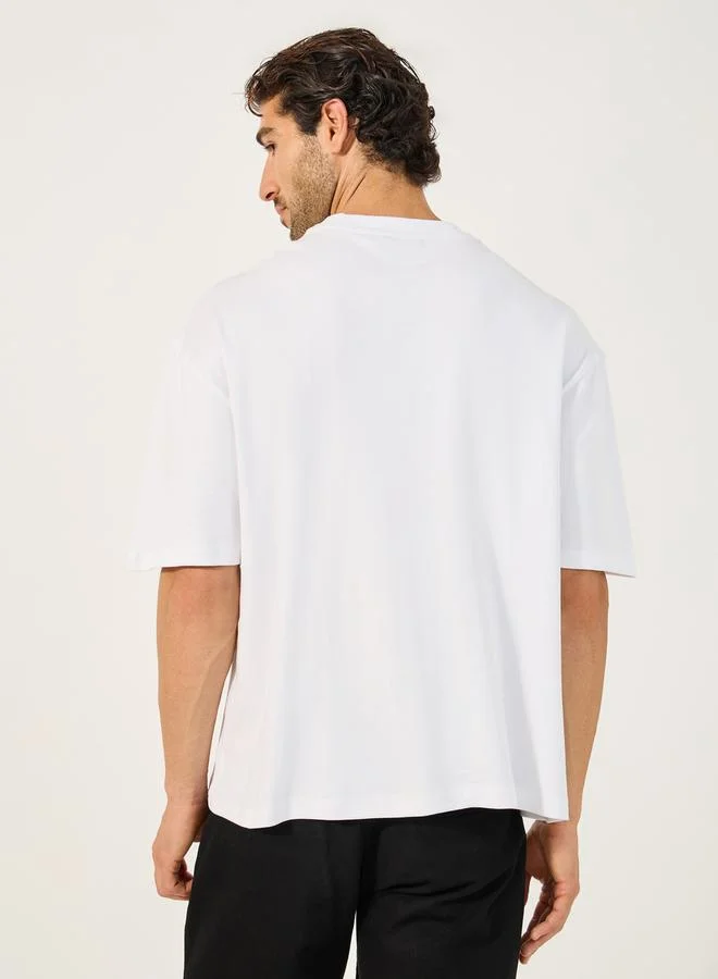 Styli Graphic Print Short Sleeve Oversized T-Shirt