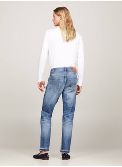 TOMMY HILFIGER Men's Moore Raw Hem Straight Tapered Jeans -  Rigid denim, N/A  - Image 3