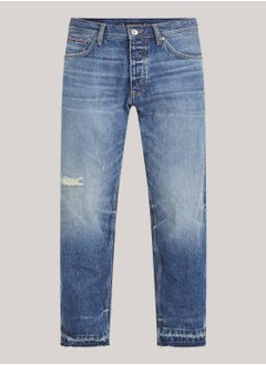 TOMMY HILFIGER Men's Moore Raw Hem Straight Tapered Jeans -  Rigid denim, N/A  - Image 2