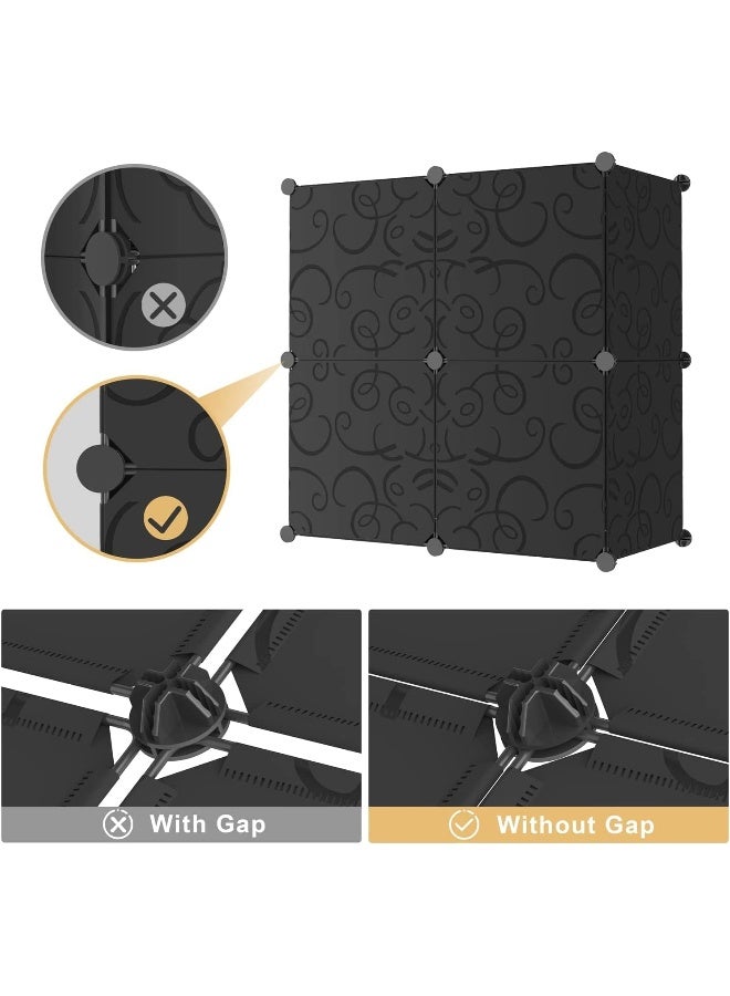 Cube Storage Organizer Cabinet Closet Storage Shelves Plastic Storage Shelving for Bedroom, Living Room, Office, new styles all (16 white and black) - Image 5