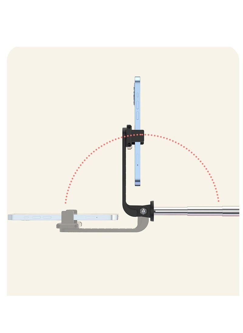 TYCOM Tycom Selfie Stick, 170cm Extendable Selfie Stick Tripod with Bluetooth Wireless Remote Phone Holder Black.  - Image 4