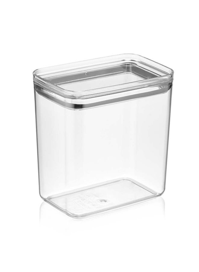 Dunya Plastik Dunia Rectangular Black Fresh & Lock Chef Food Box - Grain | Cereal Container -2.1LtVolume with Airtight Lid - BPA-Free - Image 1