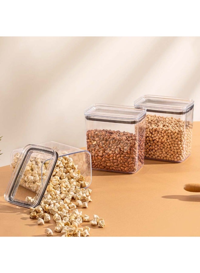 Dunya Plastik Dunia Rectangular Black Fresh & Lock Chef Food Box - Grain | Cereal Container -2.1LtVolume with Airtight Lid - BPA-Free - Image 4