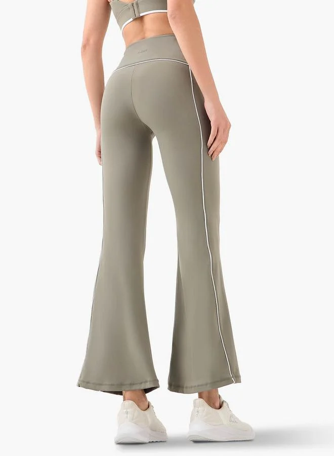 Splash Active Flared Leggings with Contrast Piping Detail