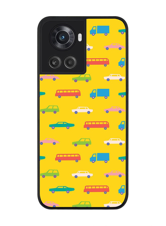 Stylizedd Rugged Black edge case for OnePlus 10R 5G/OnePlus Ace 5G Slim fit Soft Case Flexible Rubber Edges Anti Drop TPU Gel Thin Cover - Opposite Traffic - Image 1