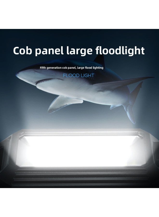 Smiling Shark Car Maintenance Work Light USB Charging With Magnet Hook Maintenance Light Electric Red And Blue Flashing Emergency Light-Color:W559-8 Work Lamp ]  - Image 5