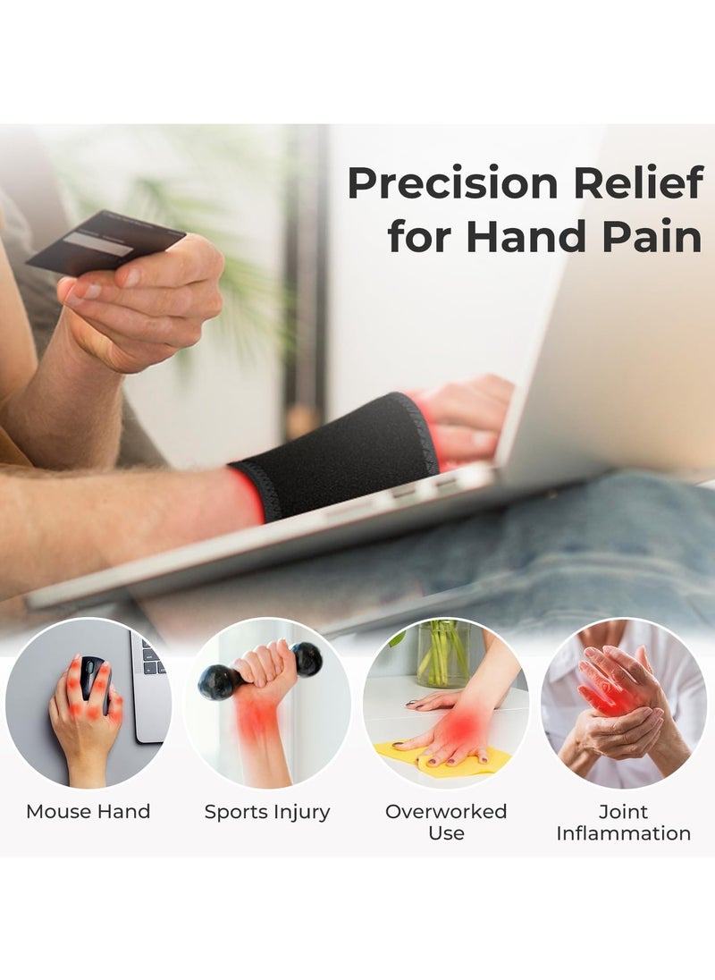 General Rechargeable Wireless Red Light Therapy Wristband for Hand, Wrist, Finger and Joint Discomfort, Perfect for Workers and Sports Enthusiasts  - Image 2