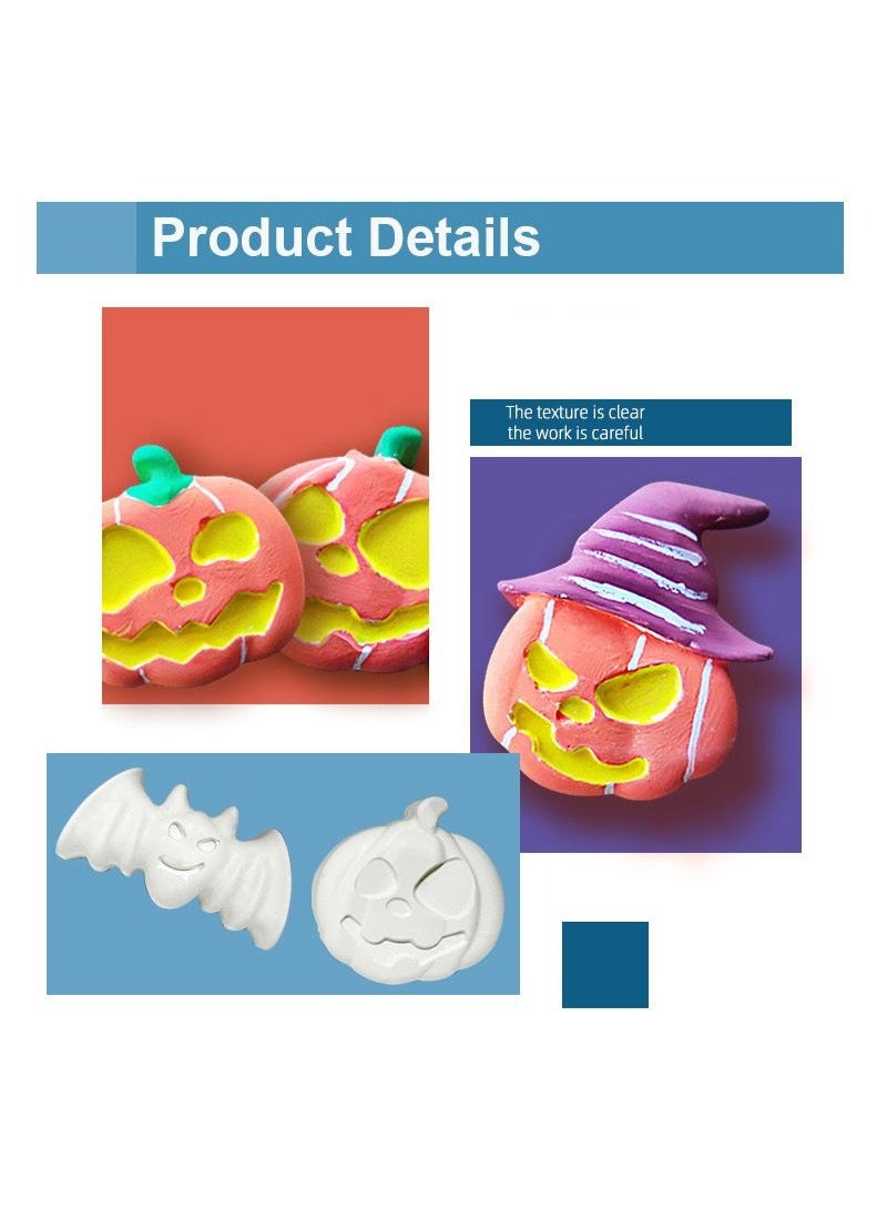 Home Smart HomeSmart Halloween Pumpkin Painting Set for Kid's | Set Includes Pumpkin Ghost, Skull, Bat, Smile Pumpkin, Pumpkin with Hat, Color Paints and Brushes Ideal Gift for Children's on Halloween - Image 3