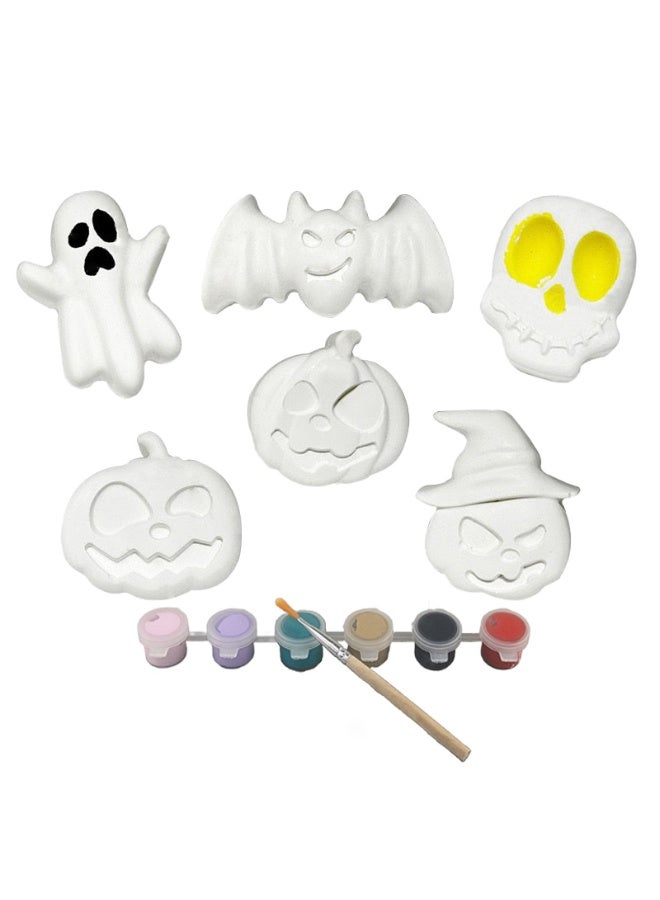 Home Smart HomeSmart Halloween Pumpkin Painting Set for Kid's | Set Includes Pumpkin Ghost, Skull, Bat, Smile Pumpkin, Pumpkin with Hat, Color Paints and Brushes Ideal Gift for Children's on Halloween - Image 1