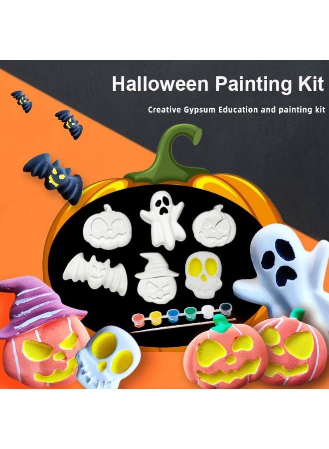 Home Smart HomeSmart Halloween Pumpkin Painting Set for Kid's | Set Includes Pumpkin Ghost, Skull, Bat, Smile Pumpkin, Pumpkin with Hat, Color Paints and Brushes Ideal Gift for Children's on Halloween - Image 4