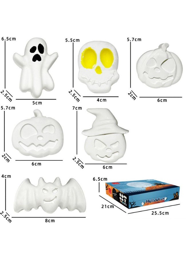 Home Smart HomeSmart Halloween Pumpkin Painting Set for Kid's | Set Includes Pumpkin Ghost, Skull, Bat, Smile Pumpkin, Pumpkin with Hat, Color Paints and Brushes Ideal Gift for Children's on Halloween - Image 2