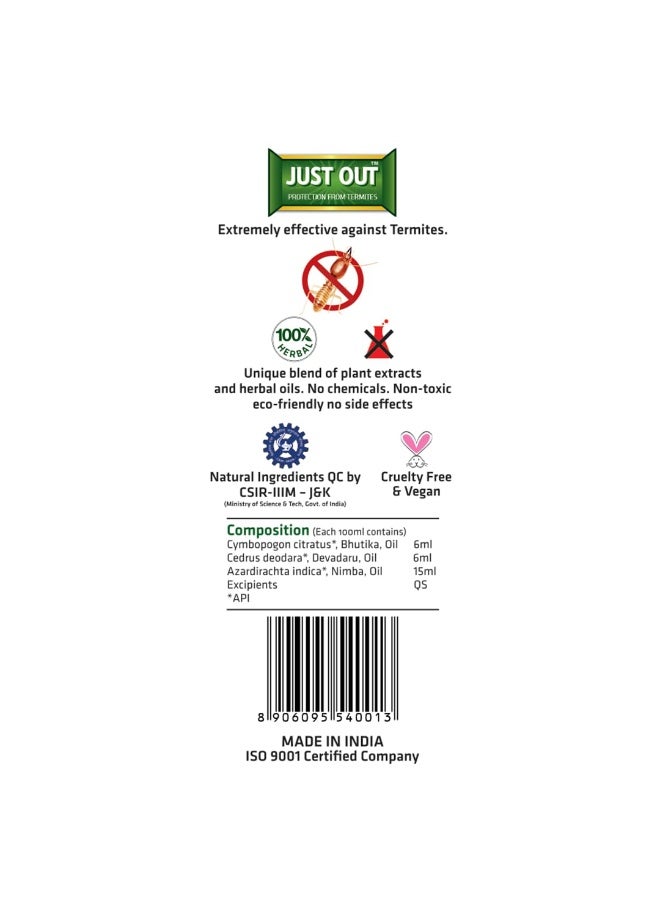 Herbal Strategi Herbal Strategi Termite Repellent Spray - Natural, Vegan & Eco-Friendly | 100% Herbal and Chemical free | Baby and Pet safe | Ayush certified | 100ml - Image 2