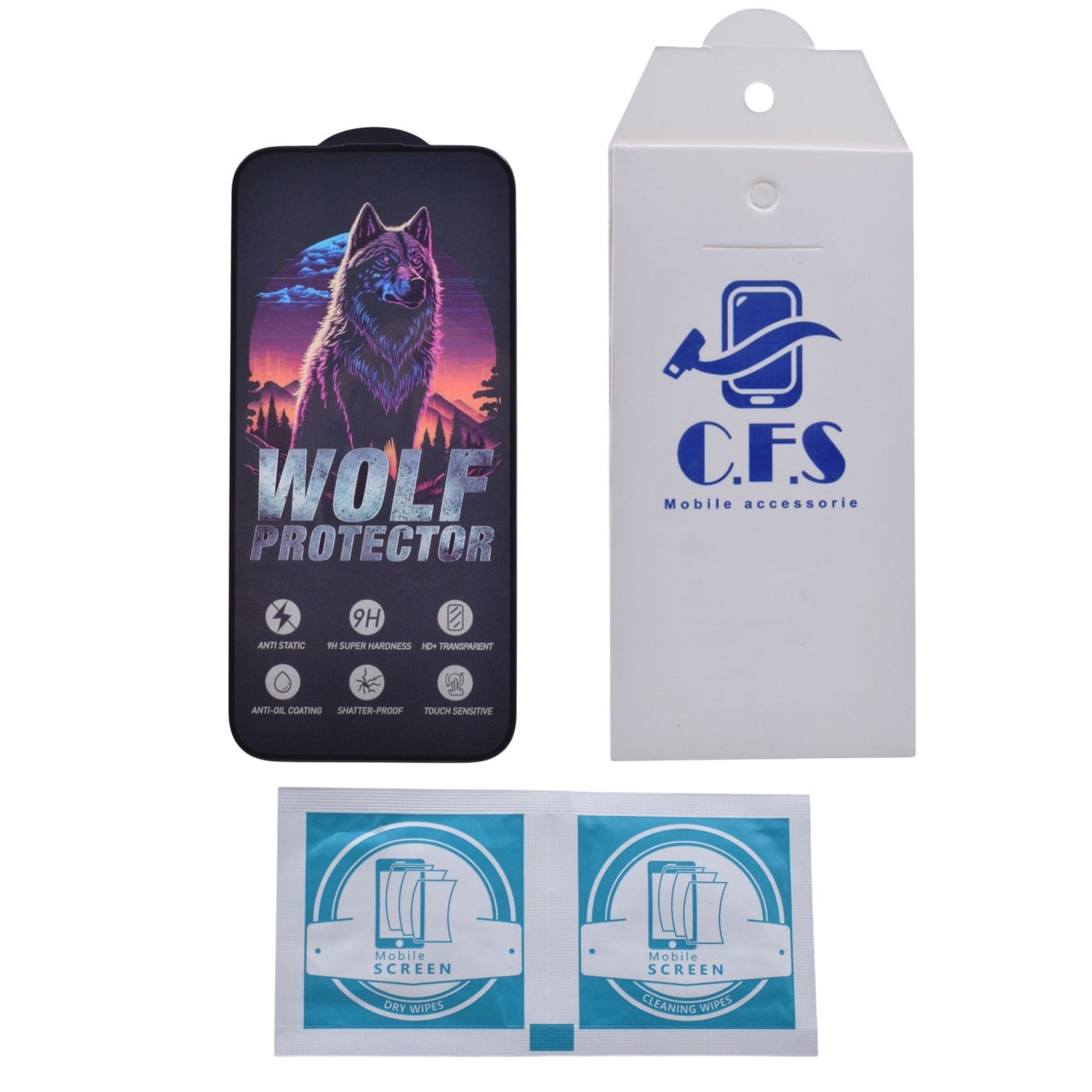 wolf Wolf Glass Screen Protector For Apple iPhone 16 Pro Max ZE59322D5E0A56614AC97Z