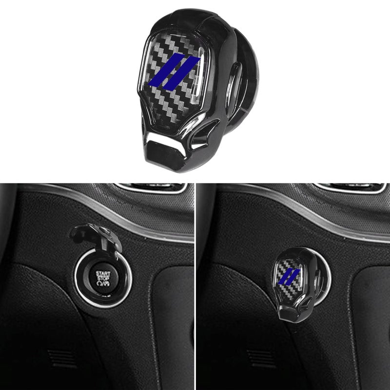 YOSRTER Push Start Button Cover fit for Dodge Challenger Charger Durango Journey Aluminum Alloy Engine Start Stop Cover Protector for Dodge Interior Accessories Ignition Switch Trim Dark Blue Trim - Image 3