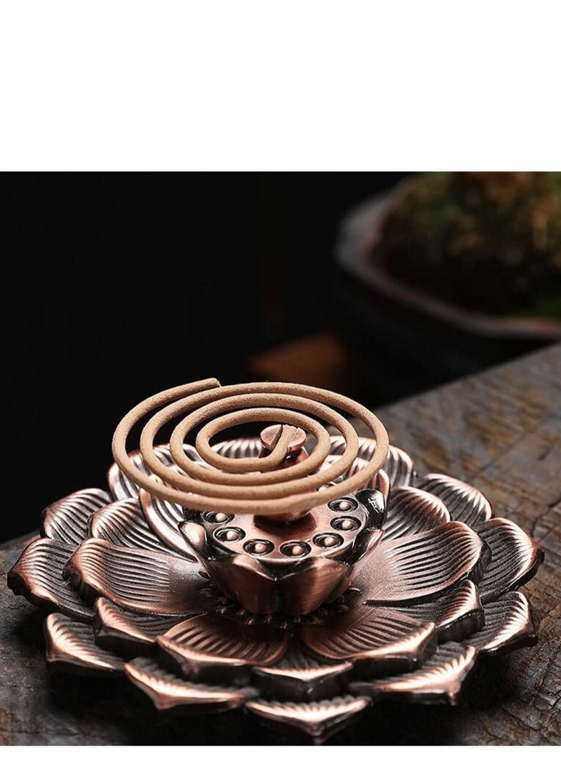 كابتن تيك مبخرة اللوتس المعدنية المصنوعة من السبائك المعدنية حامل مبخرة لعصا لفائف مخروطية من السيراميك إكسسوارات عطرية منزلية - Image 3