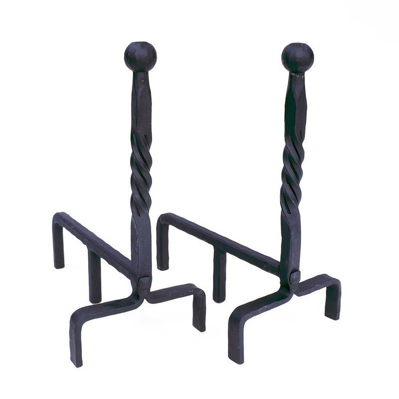Minuteman International Minuteman International Ball End Wrought Iron Fireplace andirons Pair Black AND07 